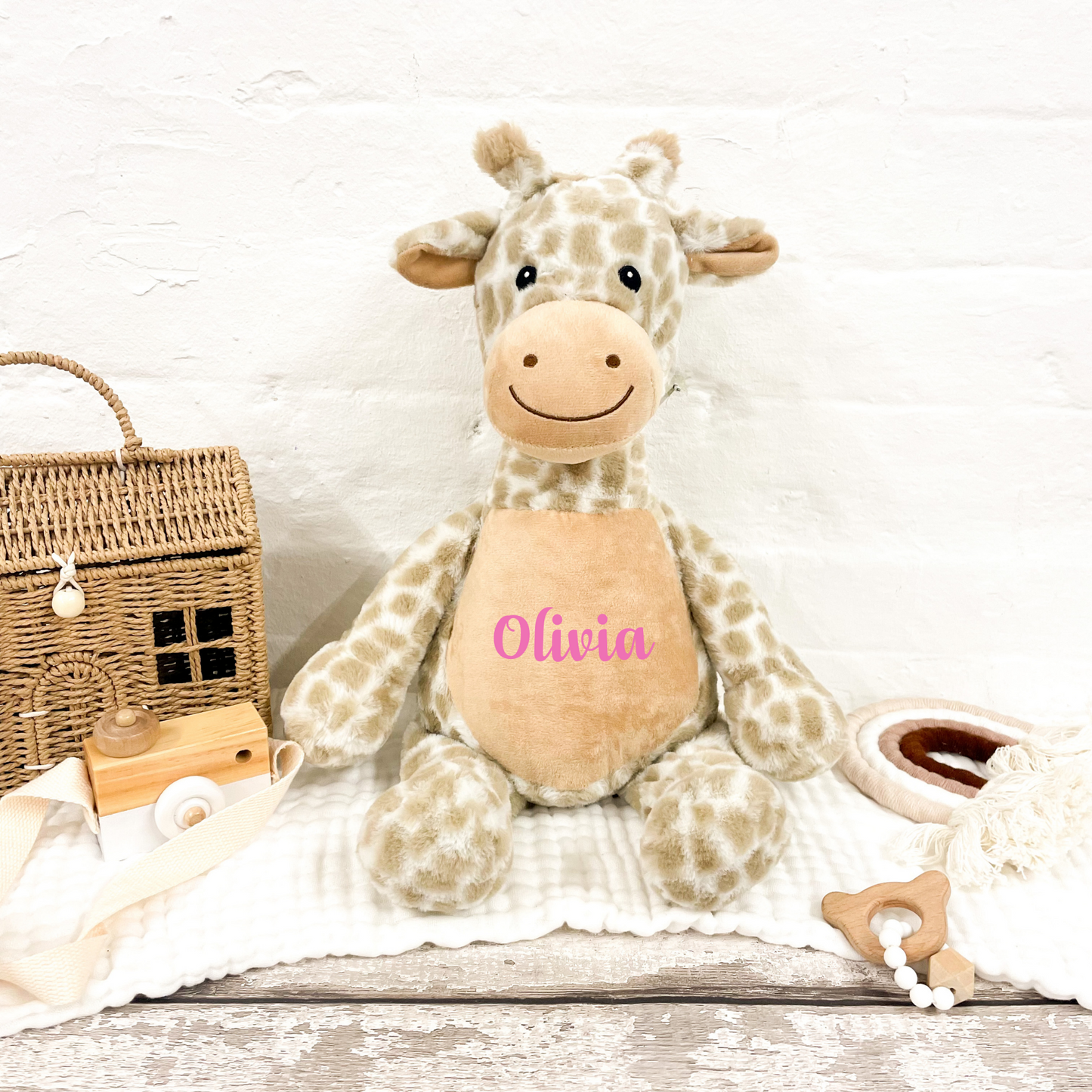 Personalised Giraffe Soft Toy