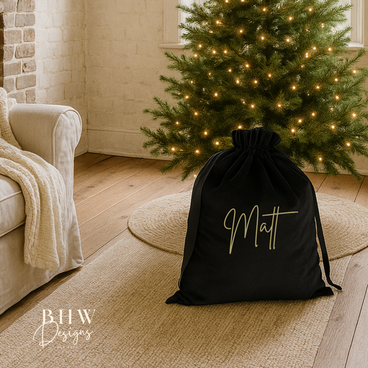 Velvet Gift Sack - Black Onyx