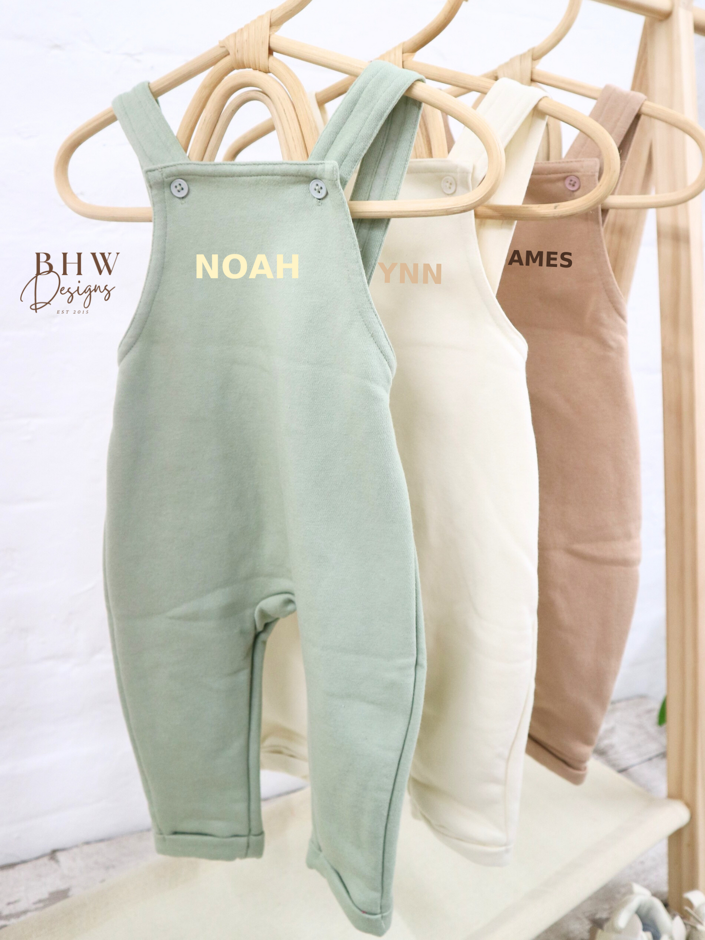 Personalised Dungarees - Stone