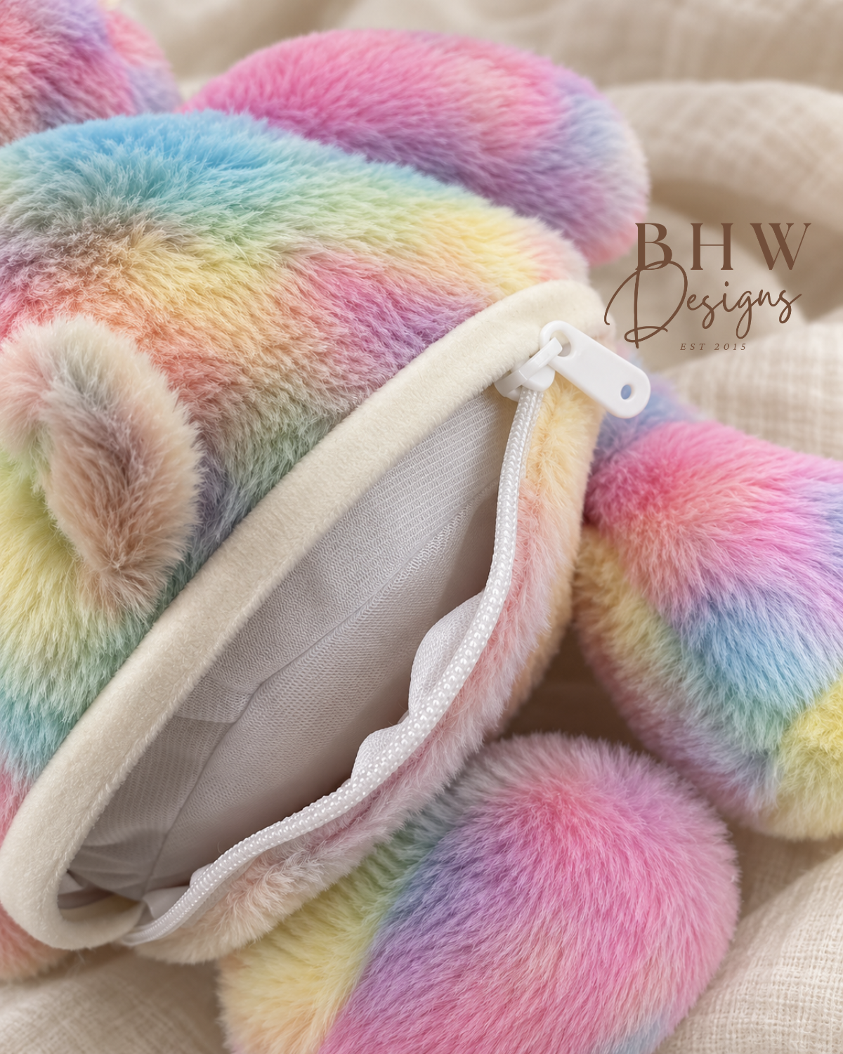Personalised Pastel Rainbow Teddy Bear