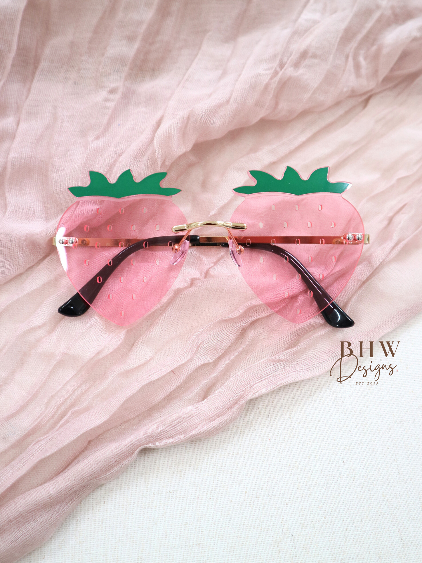 Children's Strawberry Sunglasses - Red or Pink