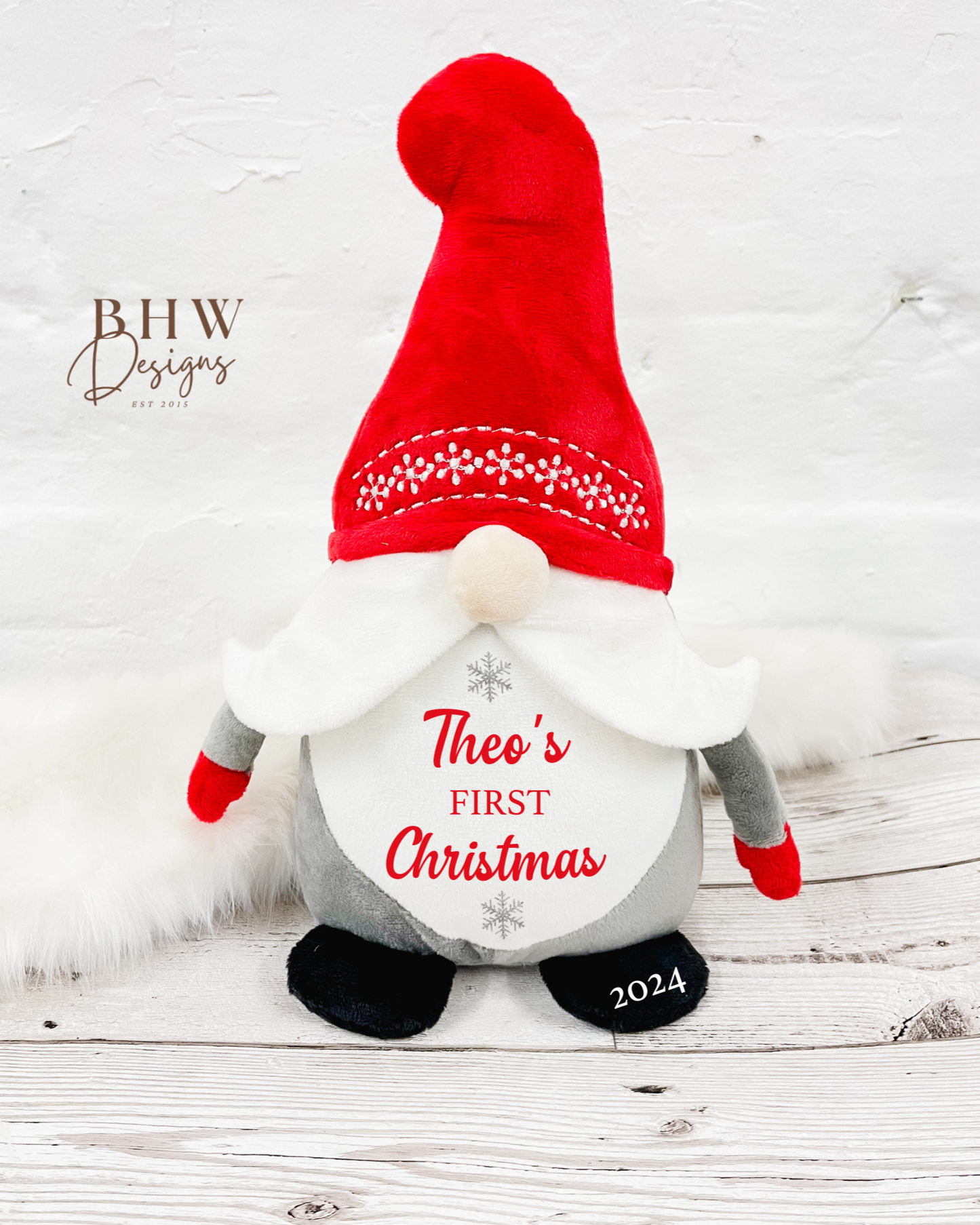 Personalised First Christmas 2025 Gonk Soft Toy