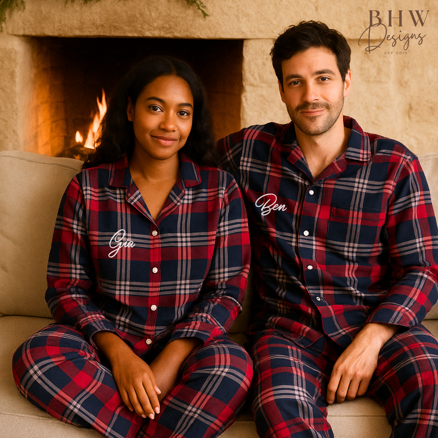 Women's Personalised Tartan Pyjamas