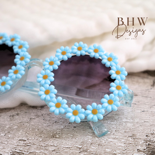 Children's Blue Daisy Sunglasses