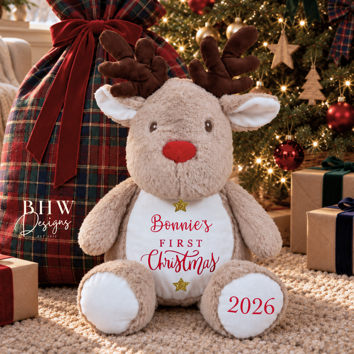 Personalised First Christmas Reindeer