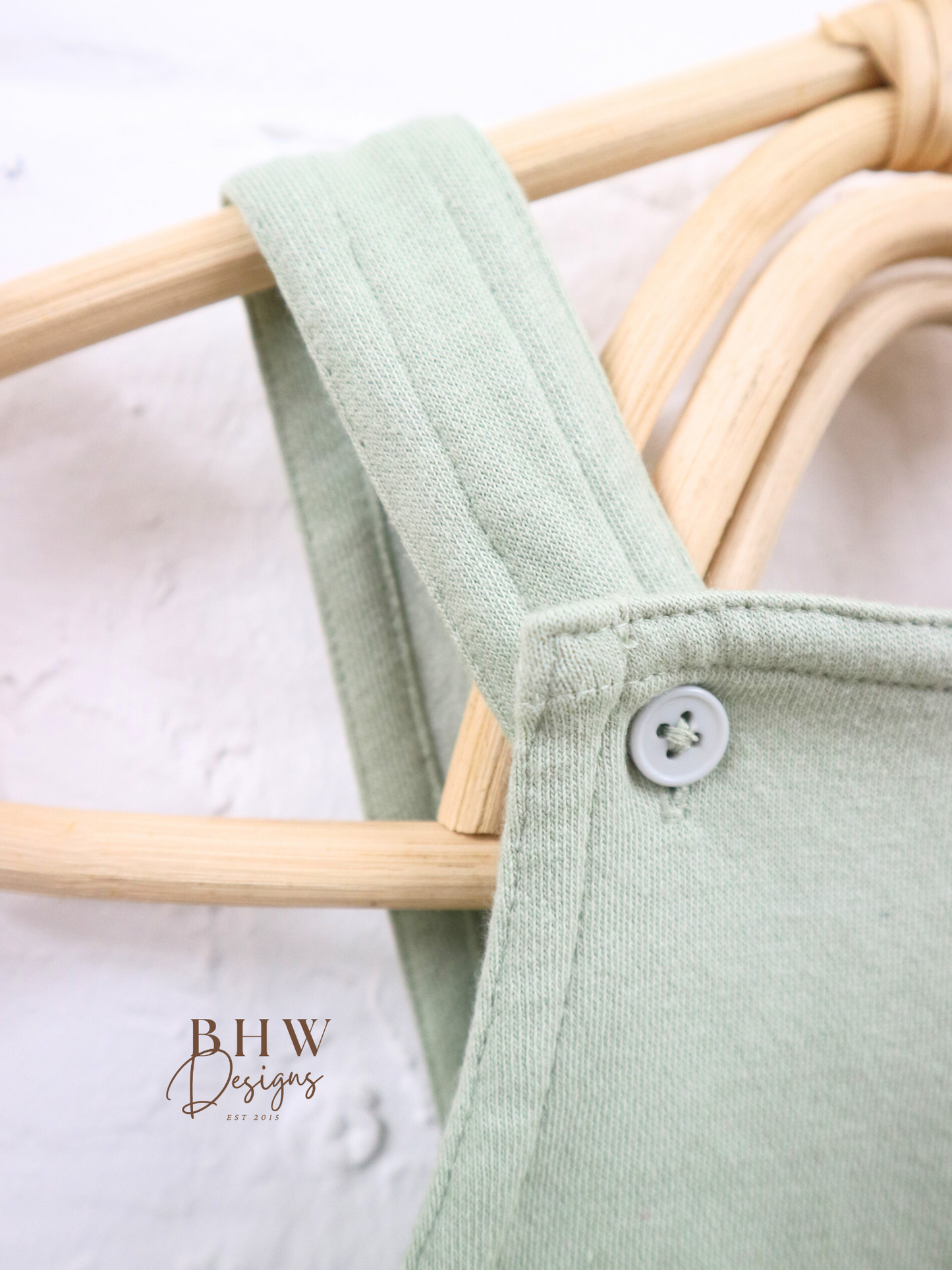 Personalised Dungarees - Sage Green