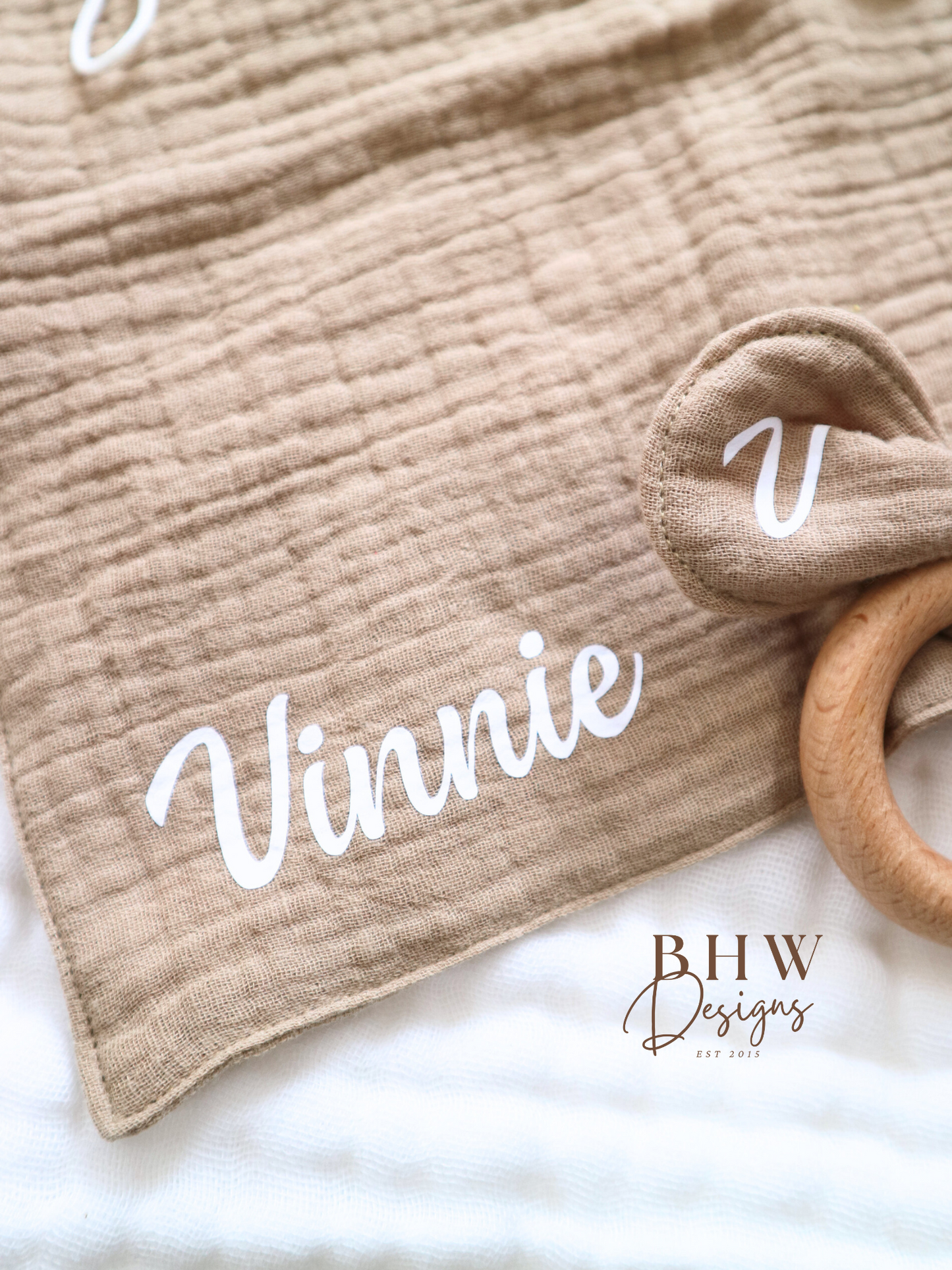 3 Piece Personalised Baby Set - Stone