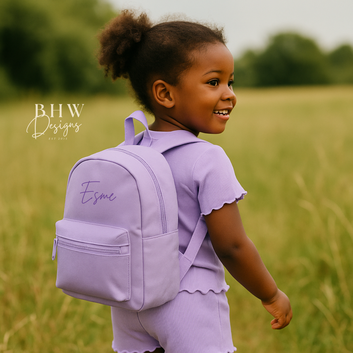 Personalised Kid's Mini Backpack - Lavender