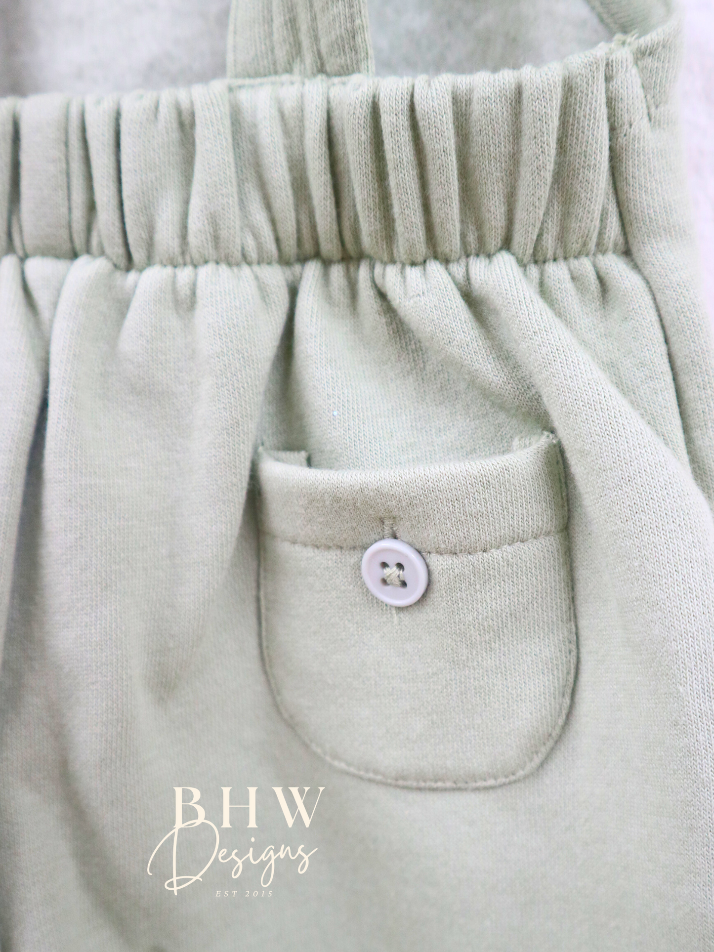 Personalised Dungarees - Sage Green