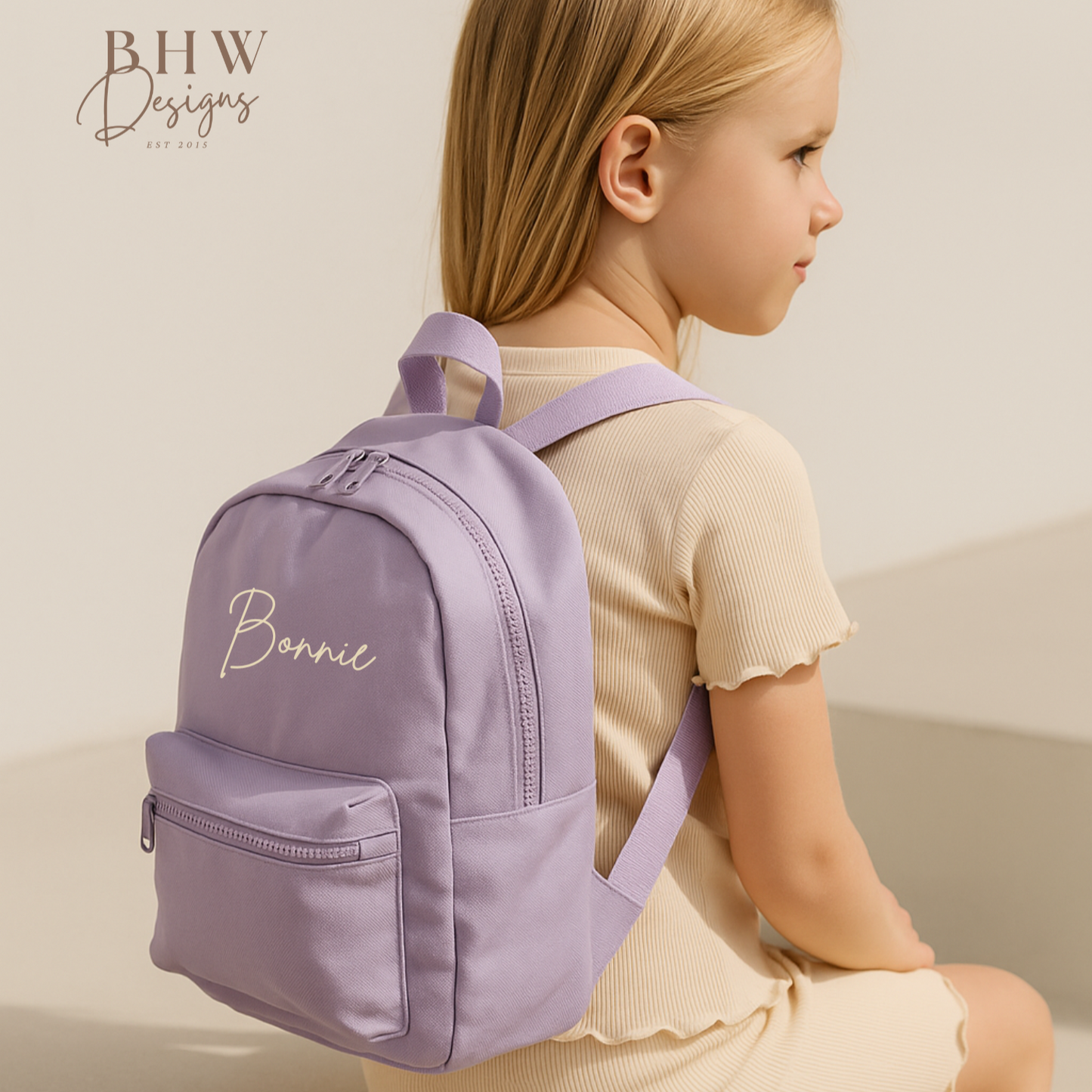 Personalised Kid's Mini Backpack - Lavender