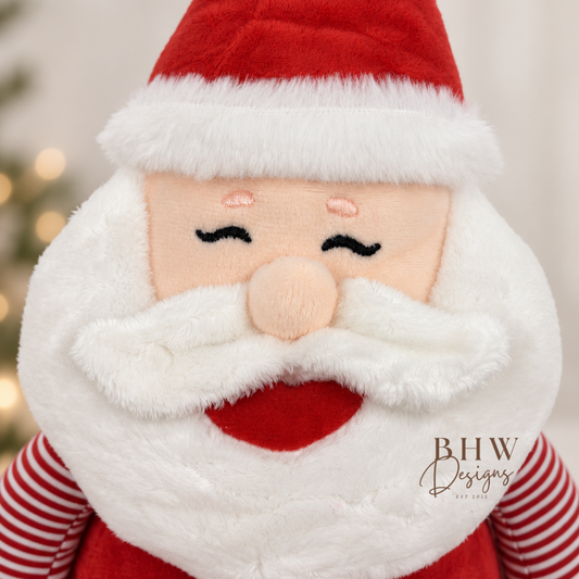 Personalised First Christmas Santa Soft Toy