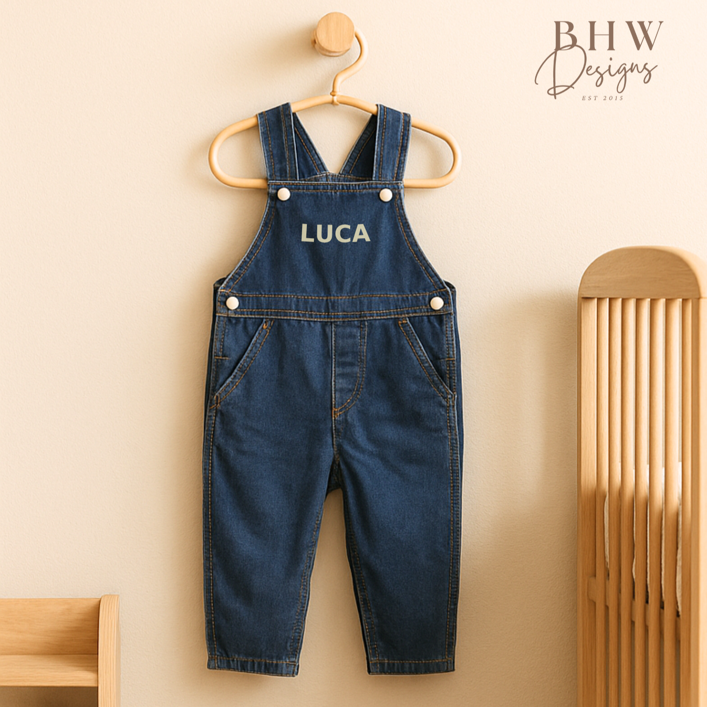 Personalised Denim Dungarees