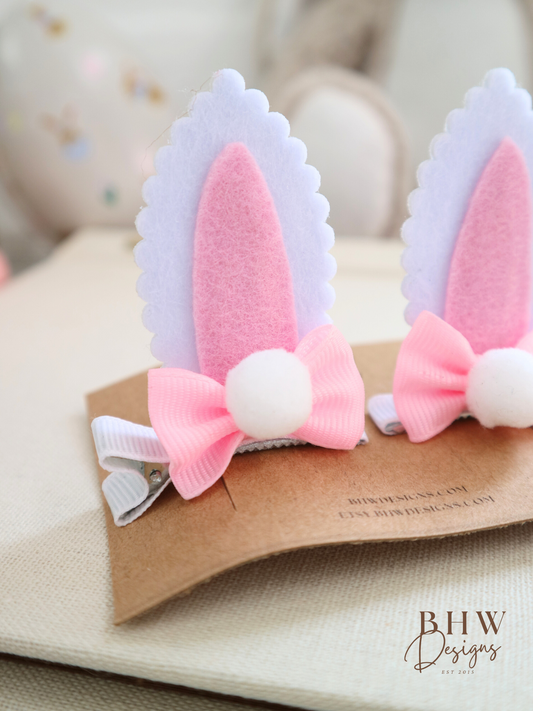 Girl's Bunny Ear Hair Bow Set