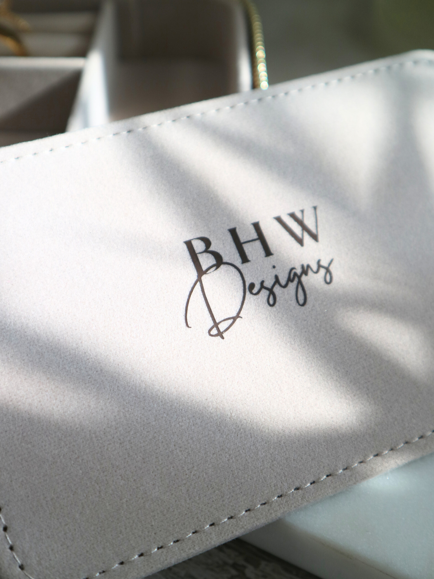 Personalised Velvet Jewellery Case - Rose Quartz