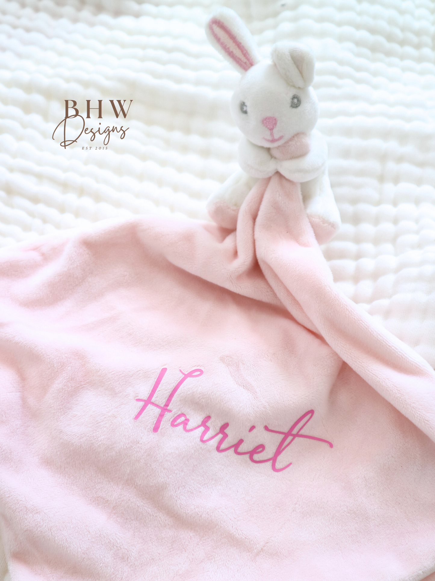 Personalised Bunny Rattle Comforter