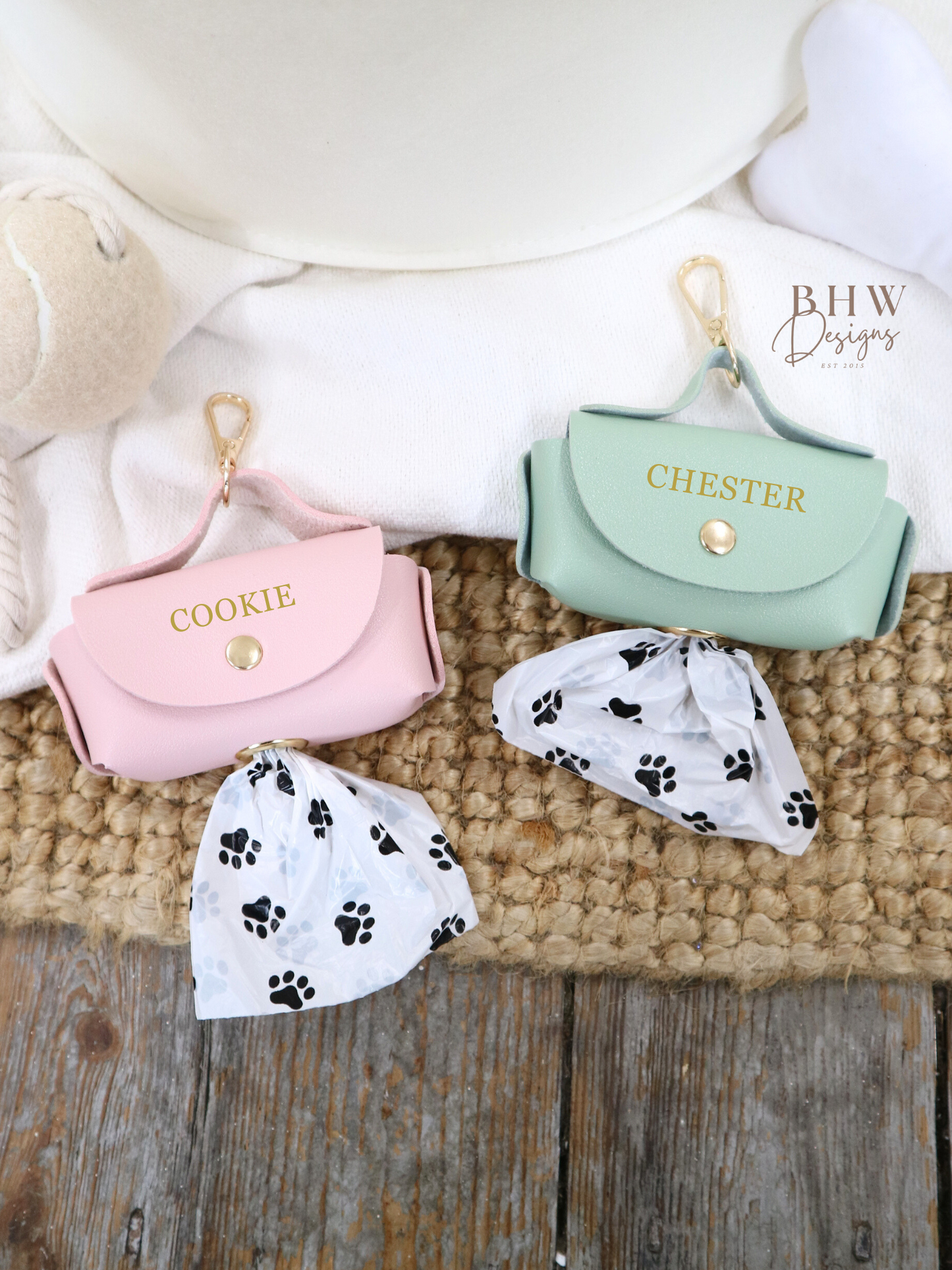 Personalised Dog Poop Bag Holder