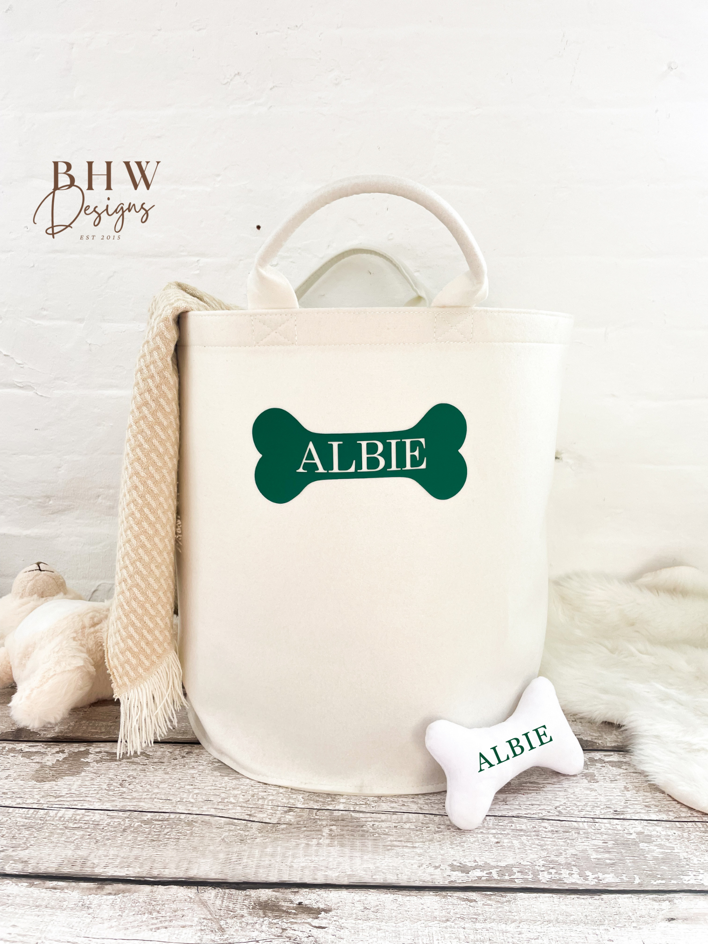 Personalised Dog Felt Trug