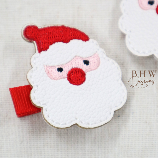 Santa Clip & Red Bow Set