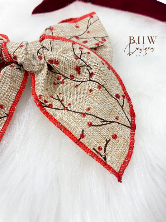 Large Berry Hair Bow