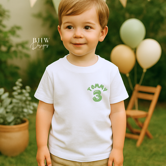 Birthday Age and Name T-shirt