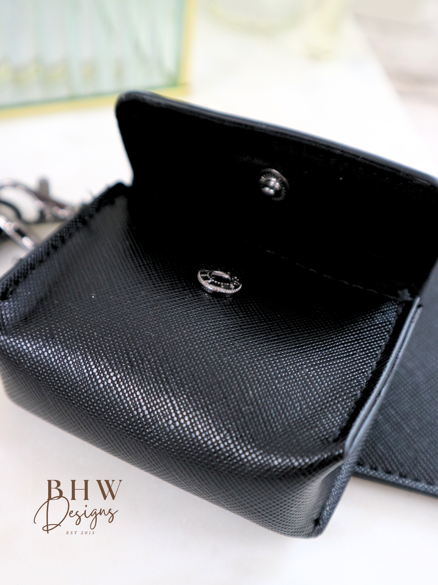 Personalised Key Ring - AirPod case - Wallet - Black