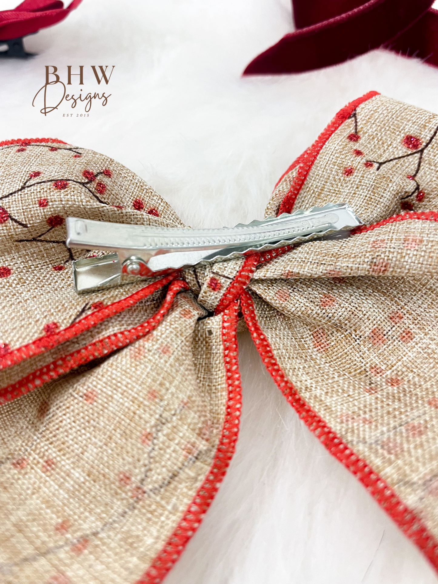 Large Berry Hair Bow