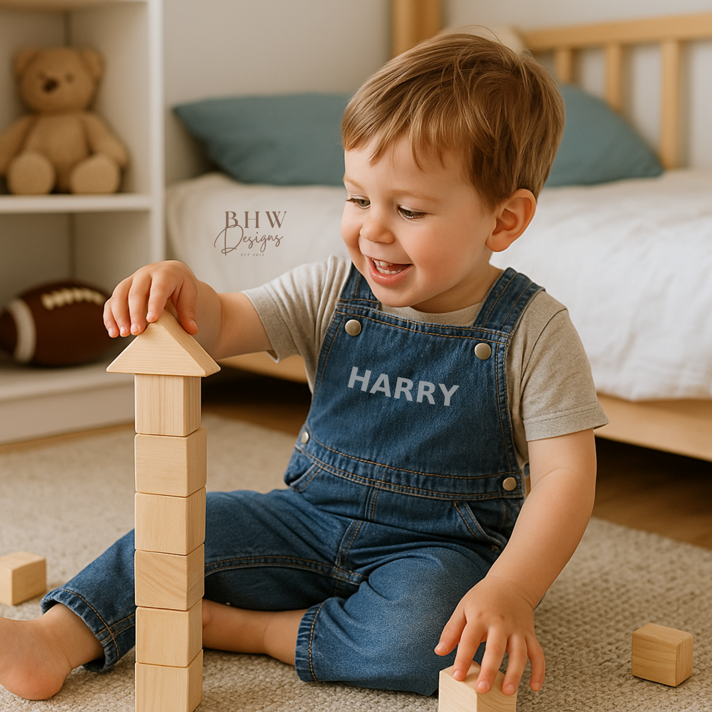 Personalised Denim Dungarees