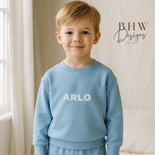 Personalised Sweatshirt and Short Jersey Set - Sky Blue