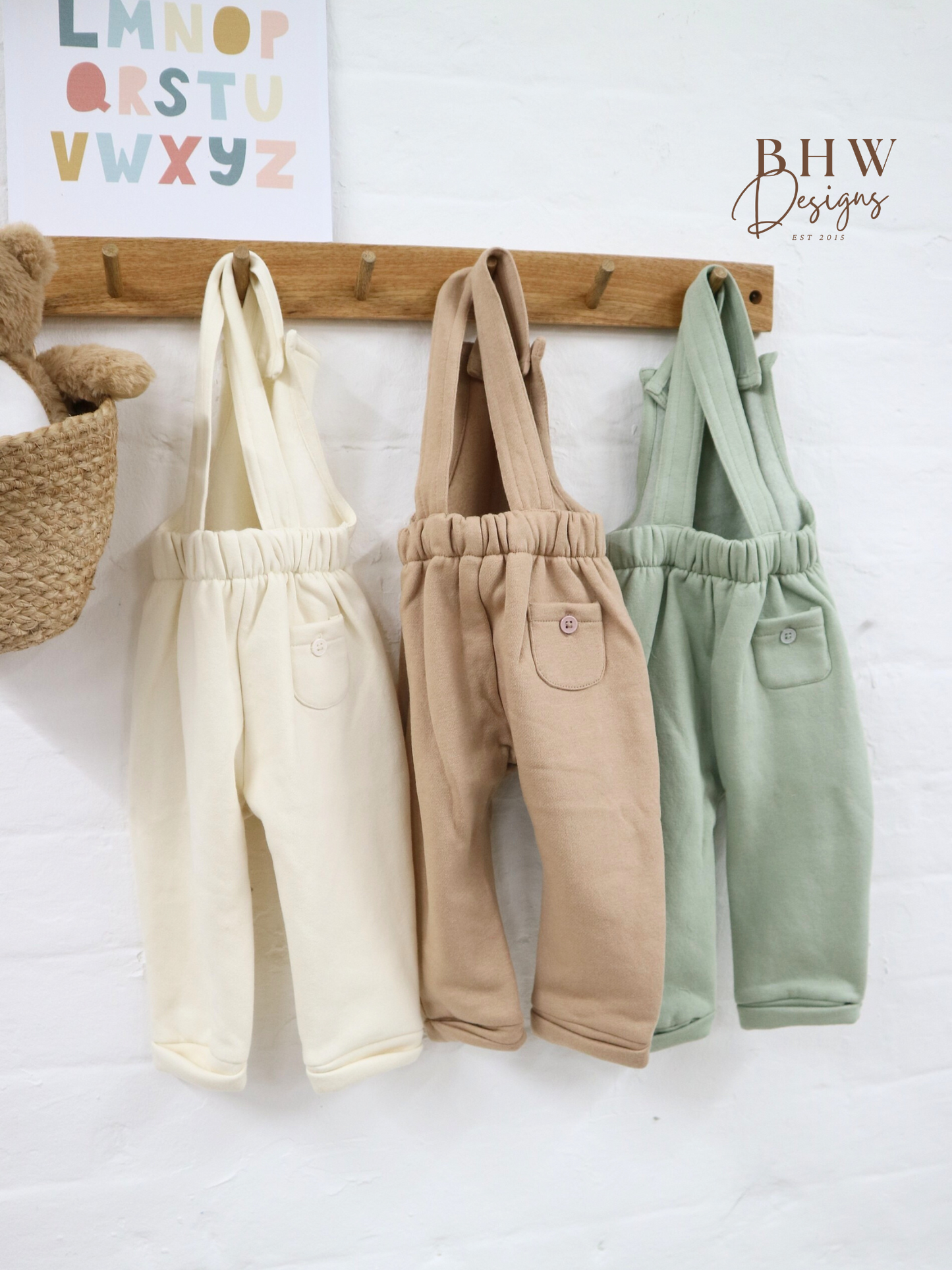 Personalised Dungarees - Vanilla