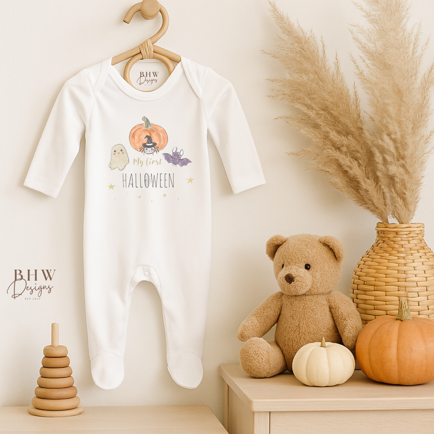 Baby onesie with my first Halloween design