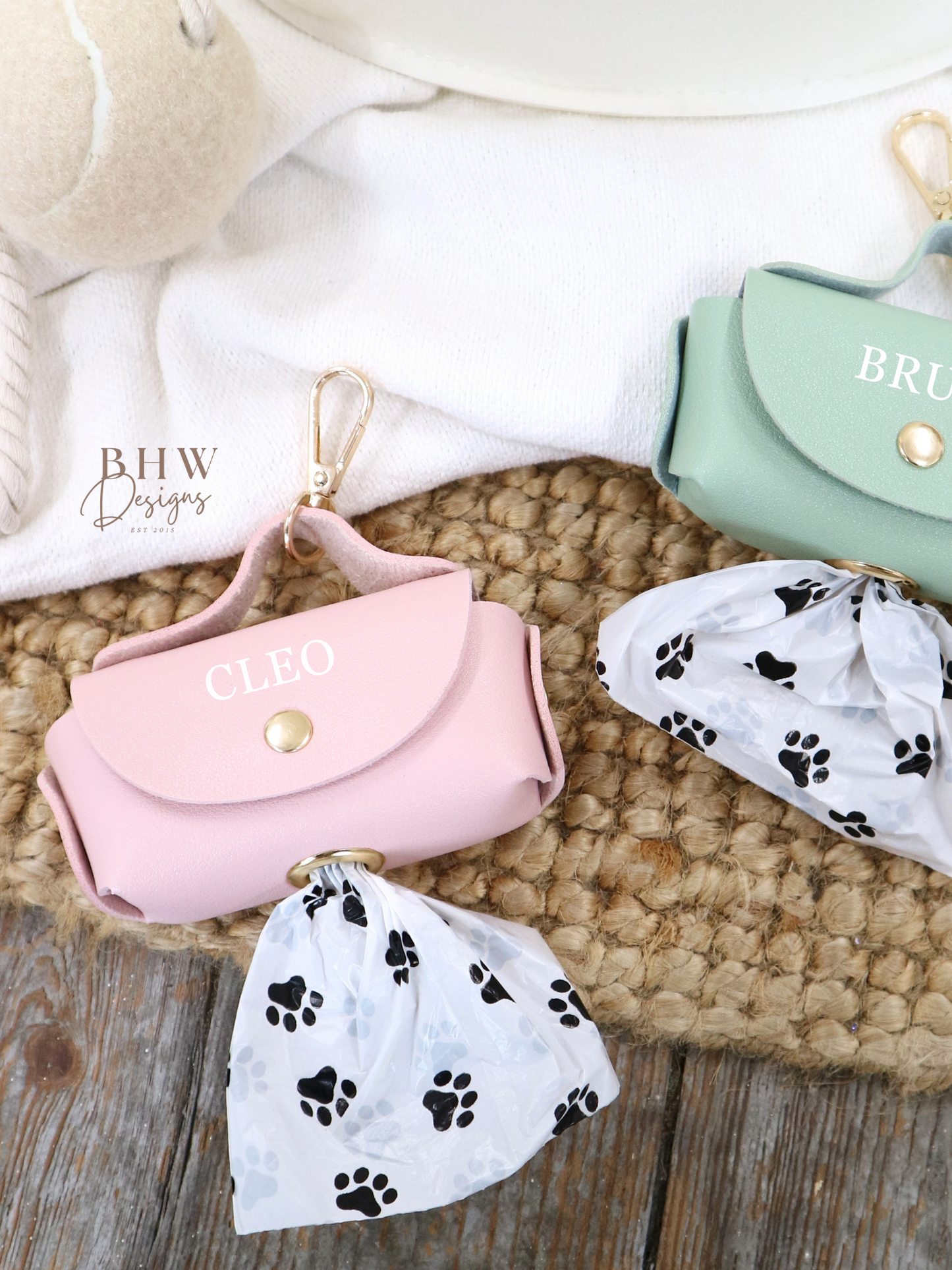 Personalised Dog Poop Bag Holder