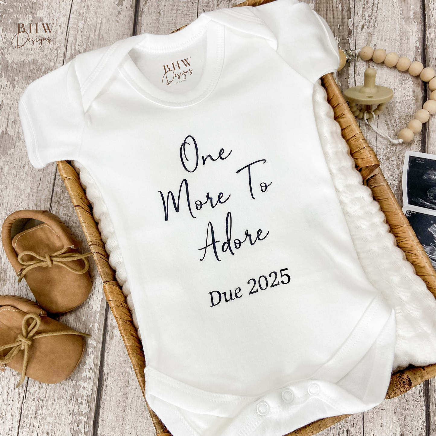 One More to Adore Baby Vest