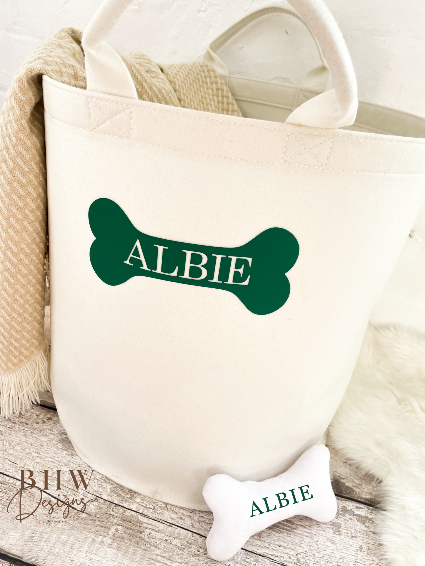 Personalised Dog Felt Trug