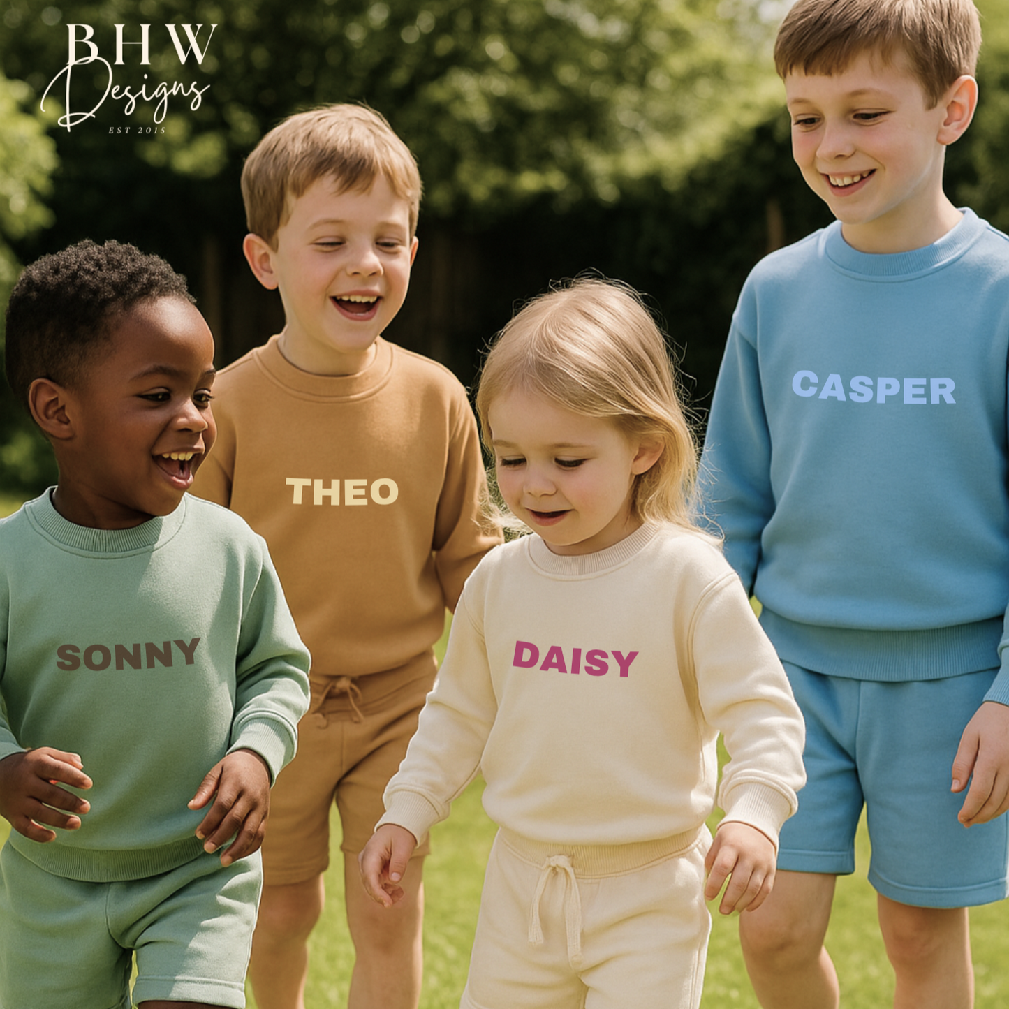 Personalised Sweatshirt and Short Jersey Set - Vanilla