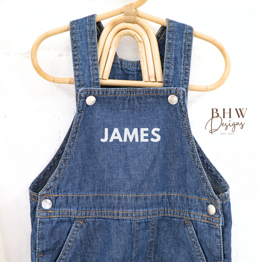 Personalised Denim Dungarees