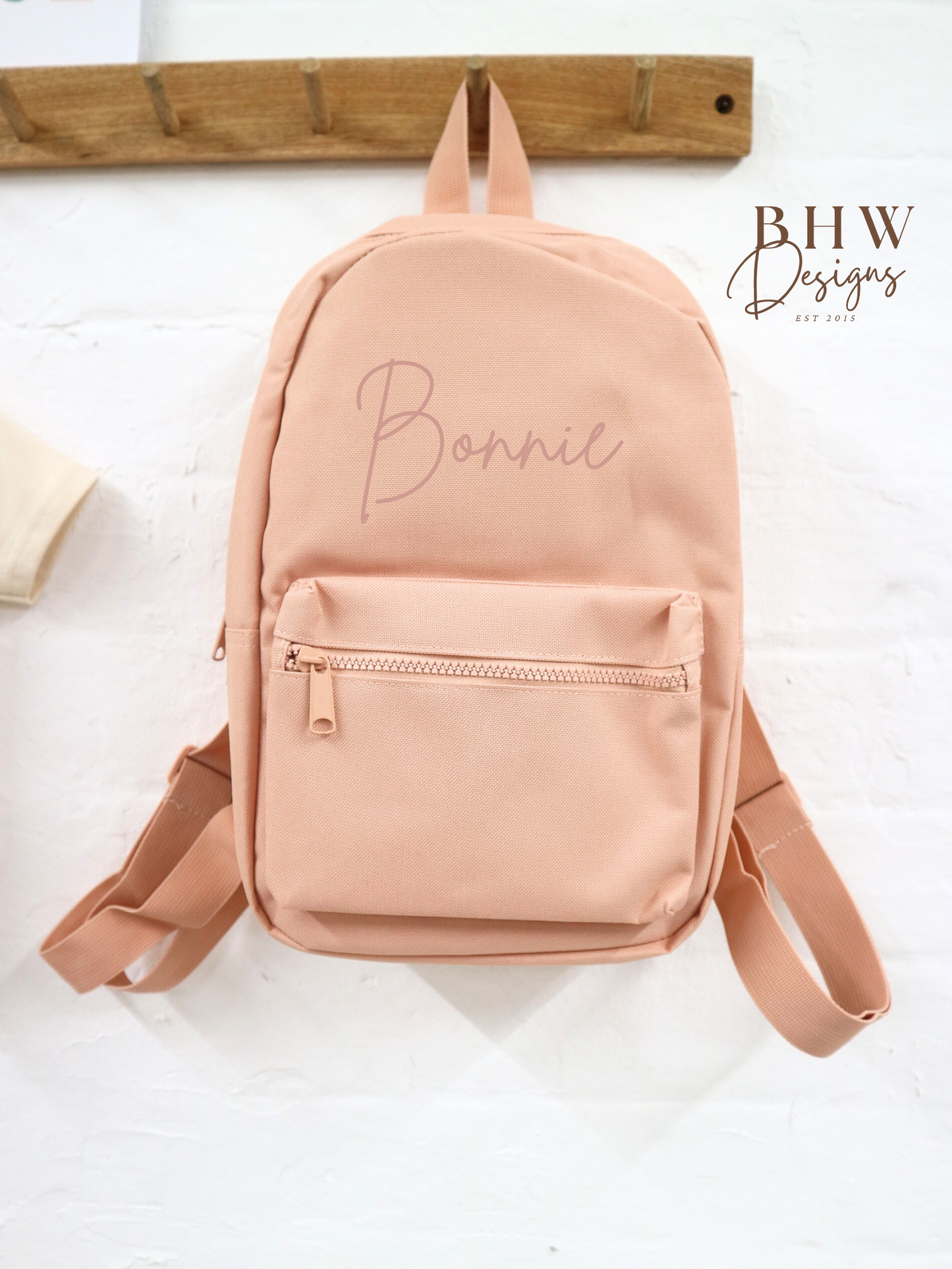 Personalised Kid's Mini Backpack - Peach