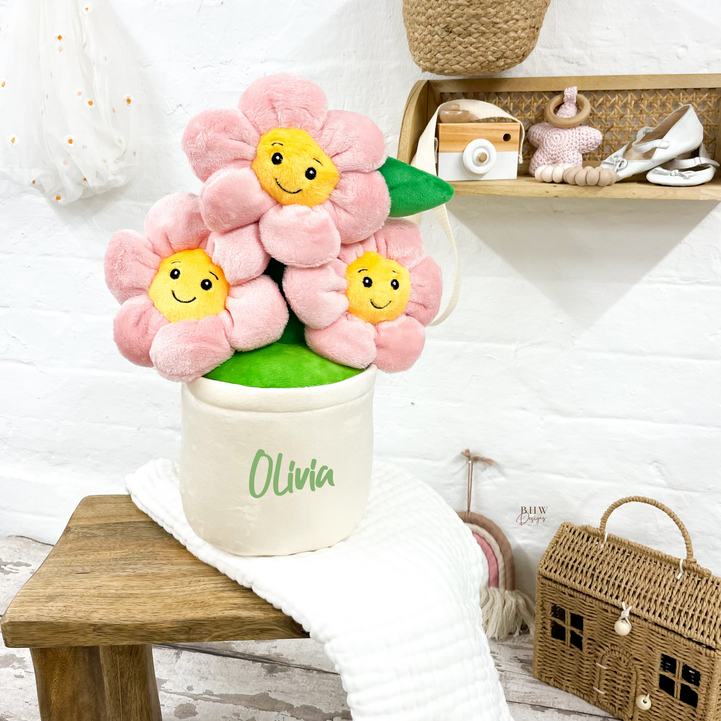 Personalised Flower Pot Soft Toy