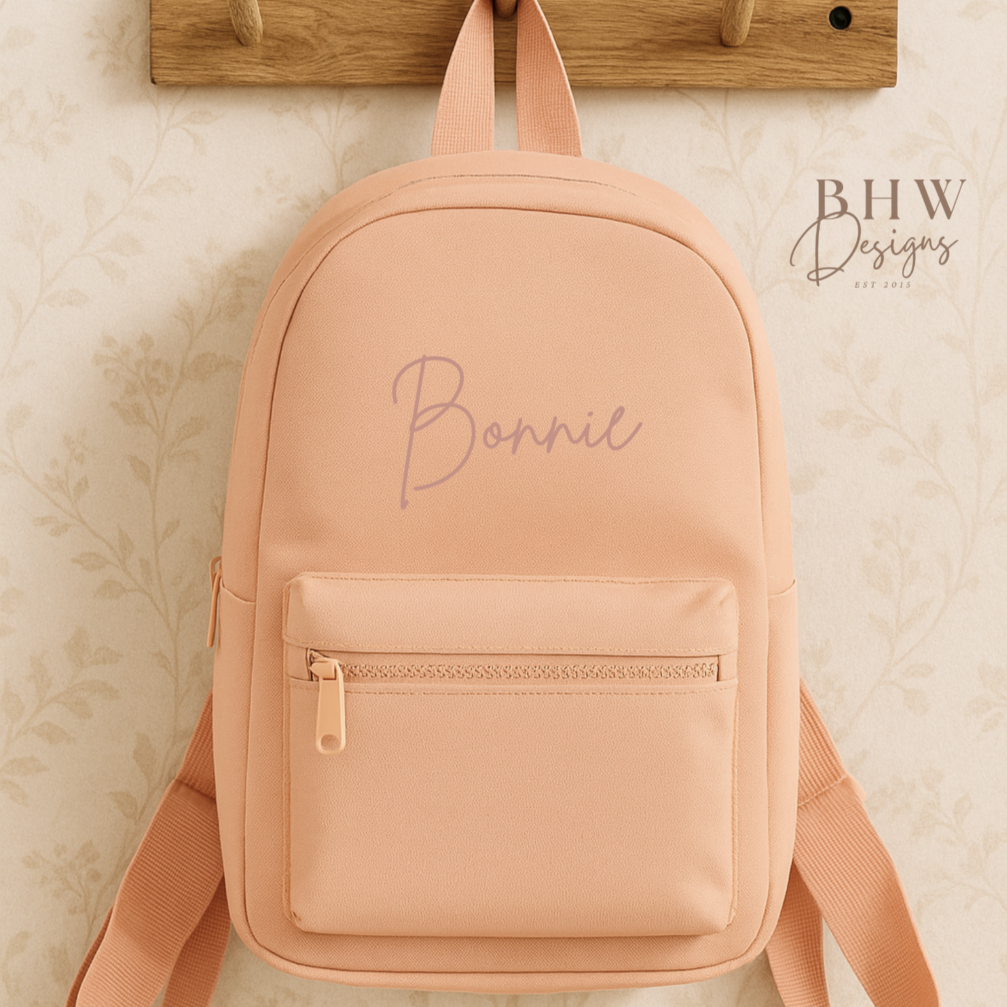 Personalised Kid's Mini Backpack - Peach
