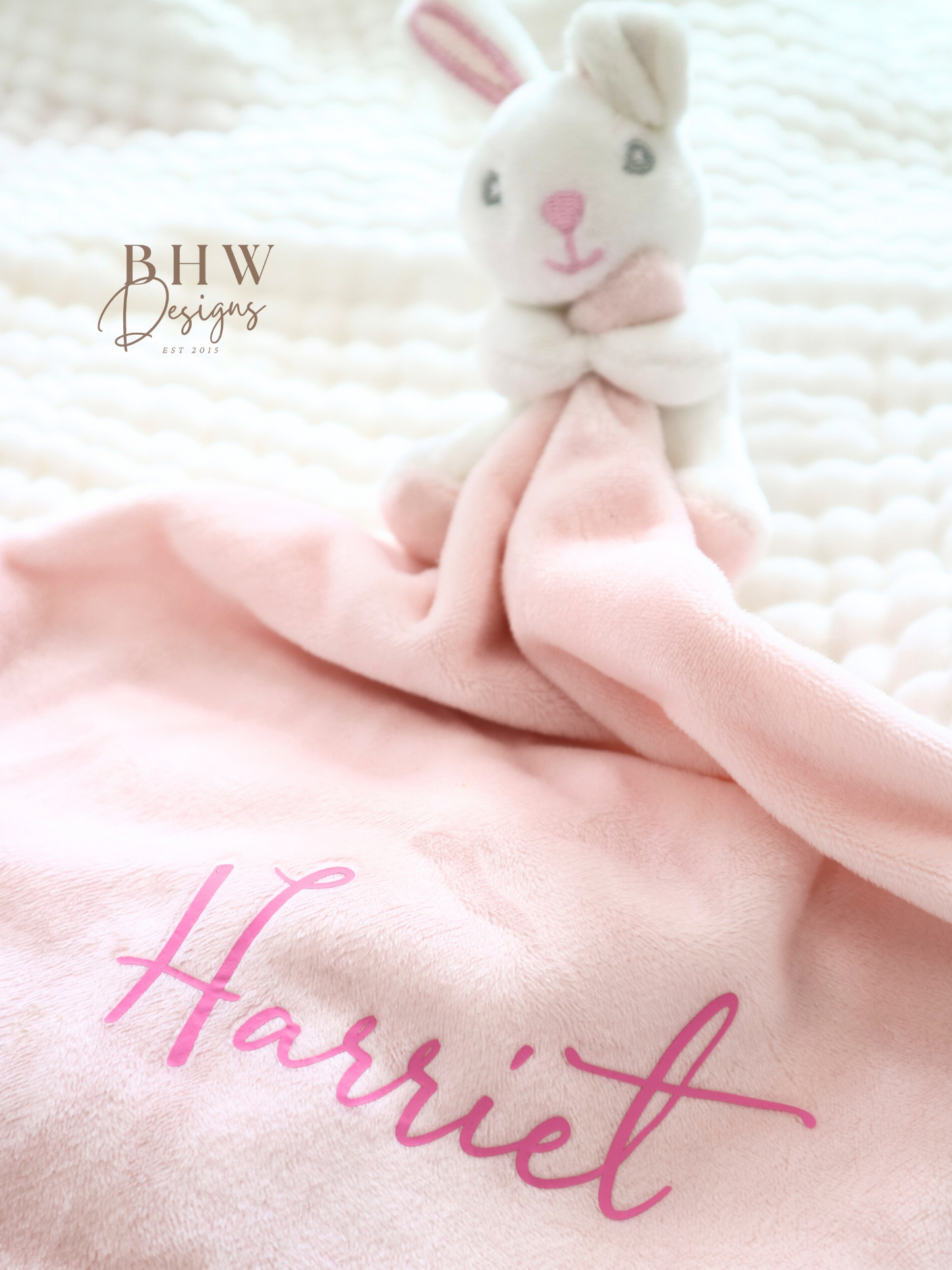 Personalised Bunny Rattle Comforter