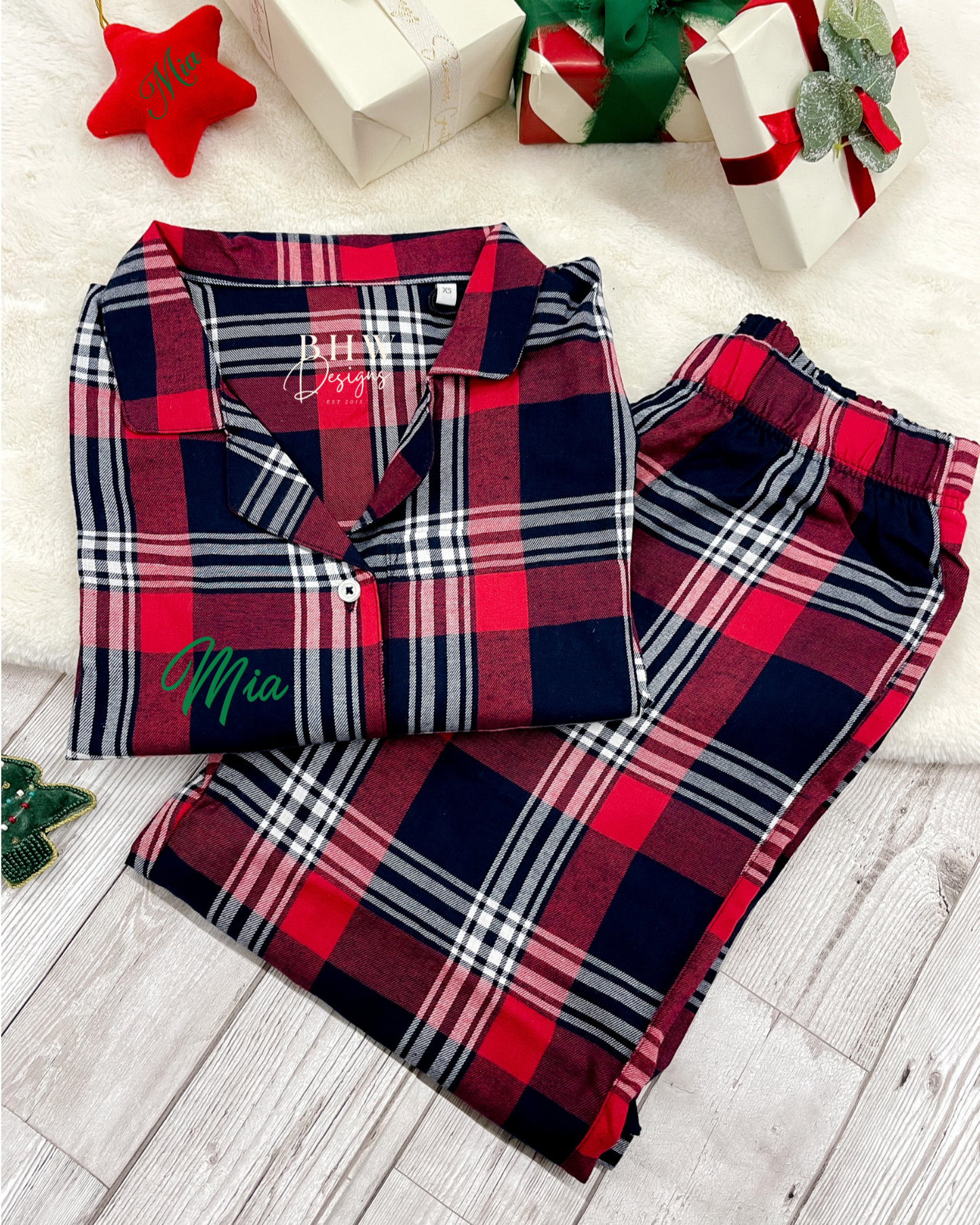 Women's Personalised Tartan Pyjamas