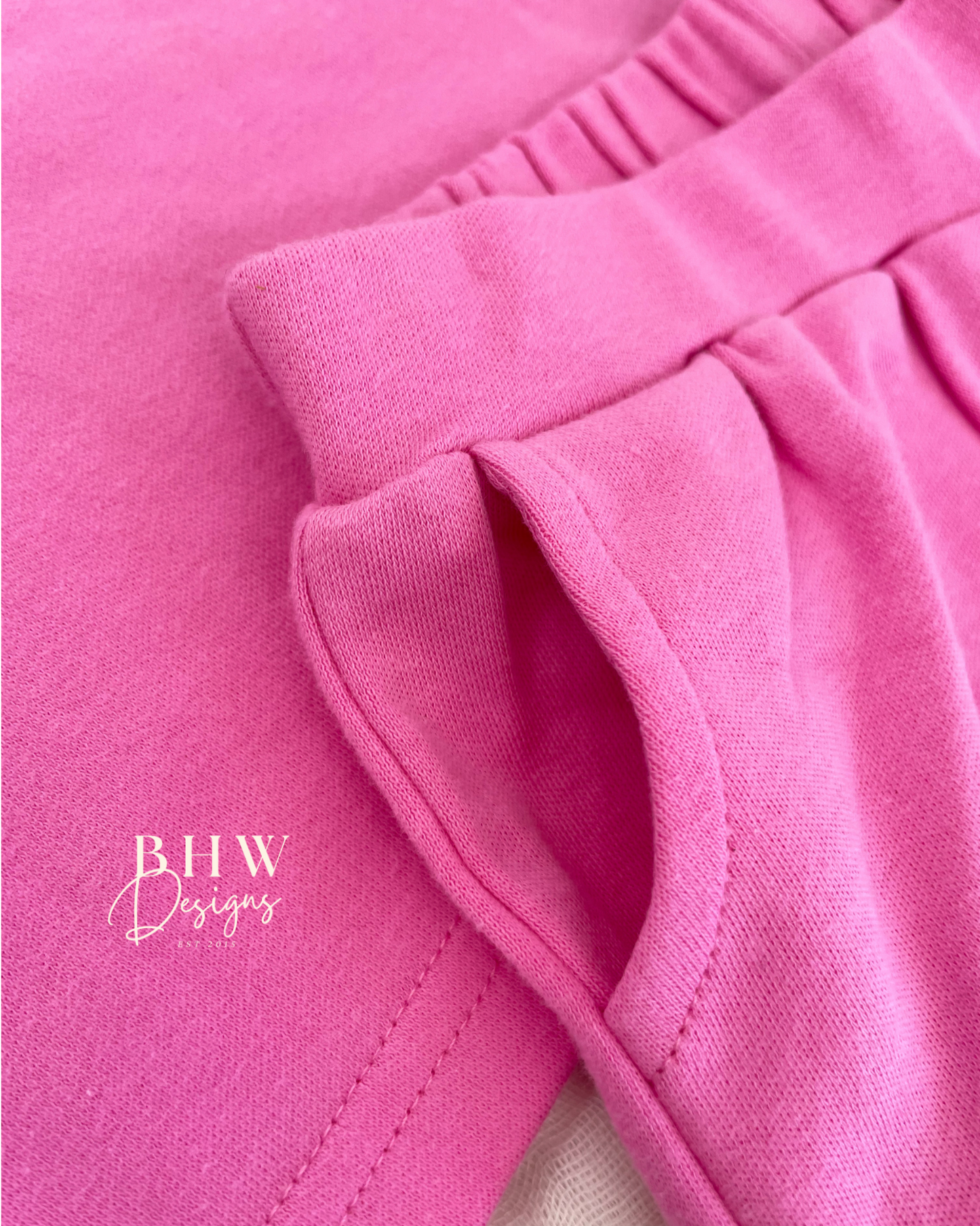 Personalised Frill T-shirt and Short set - Pink