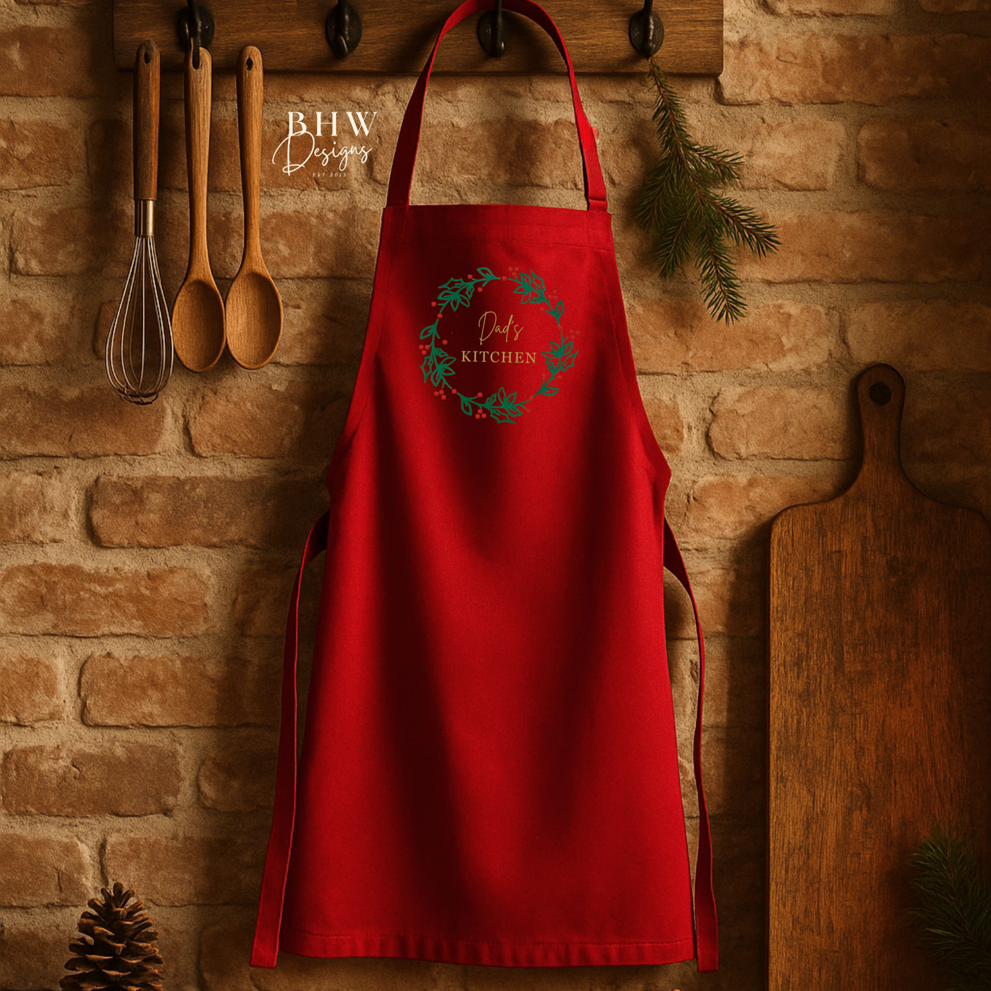 Personalised Red Adults Apron