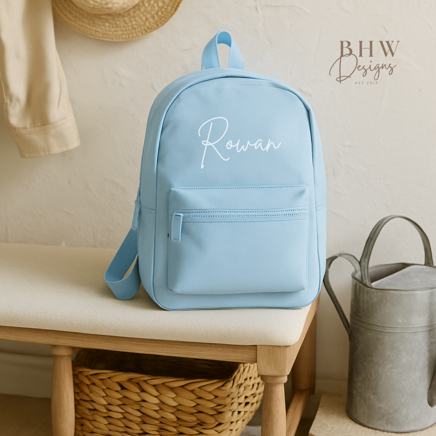 Personalised Kid's Mini Backpack - Baby Blue