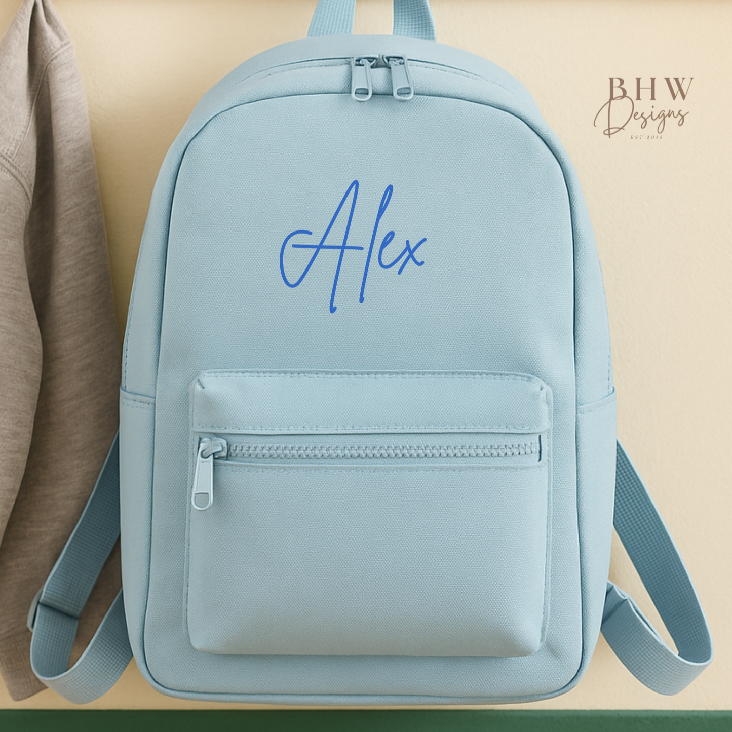 Personalised Kid's Mini Backpack - Baby Blue