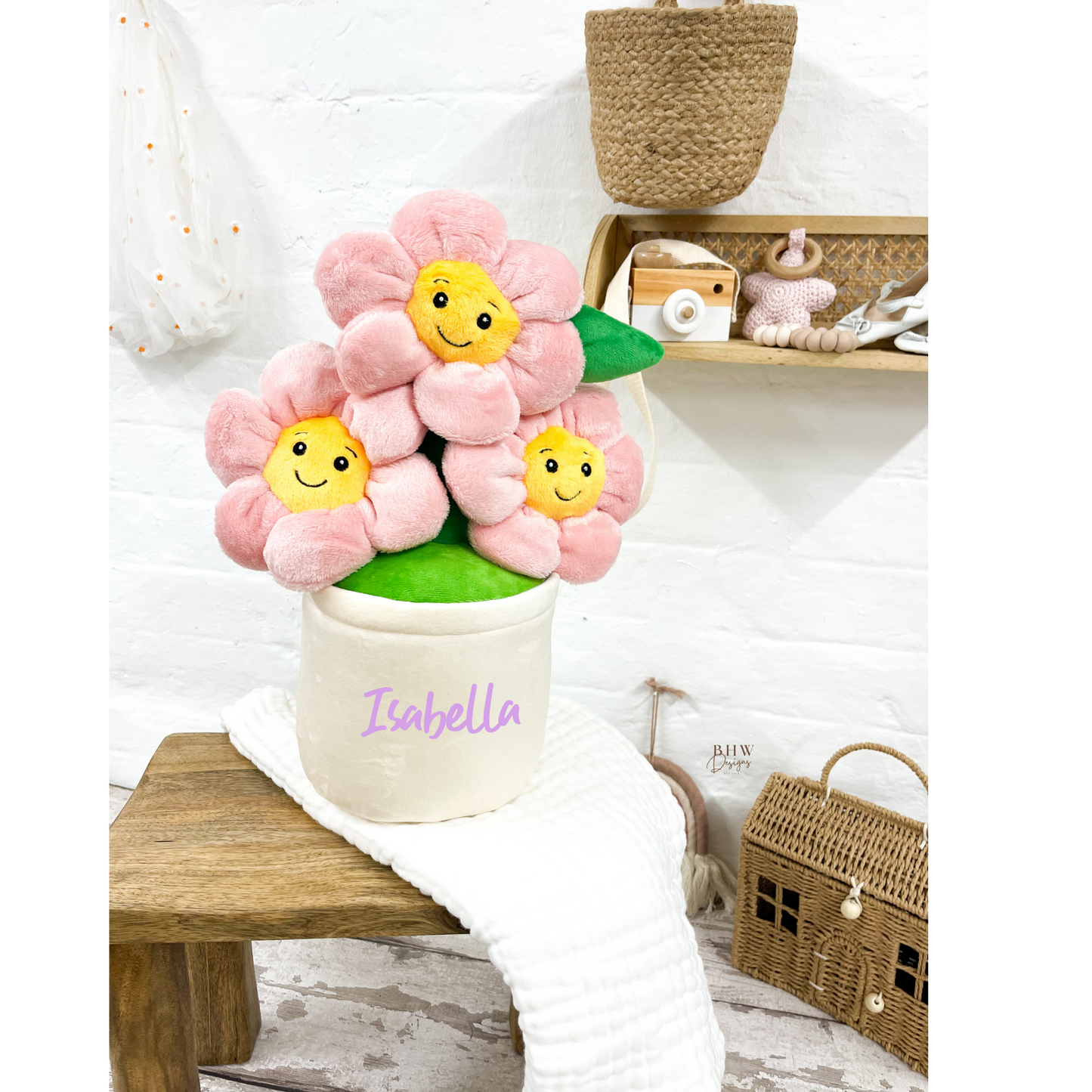 Personalised Flower Pot Soft Toy