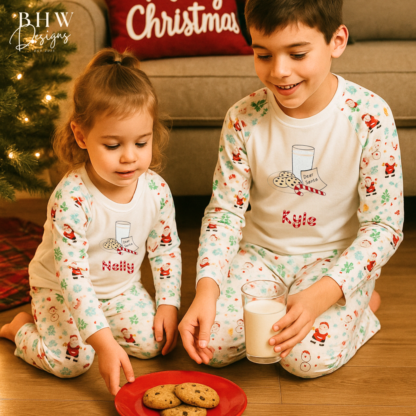 Personalised Milk & Cookies Pyjamas