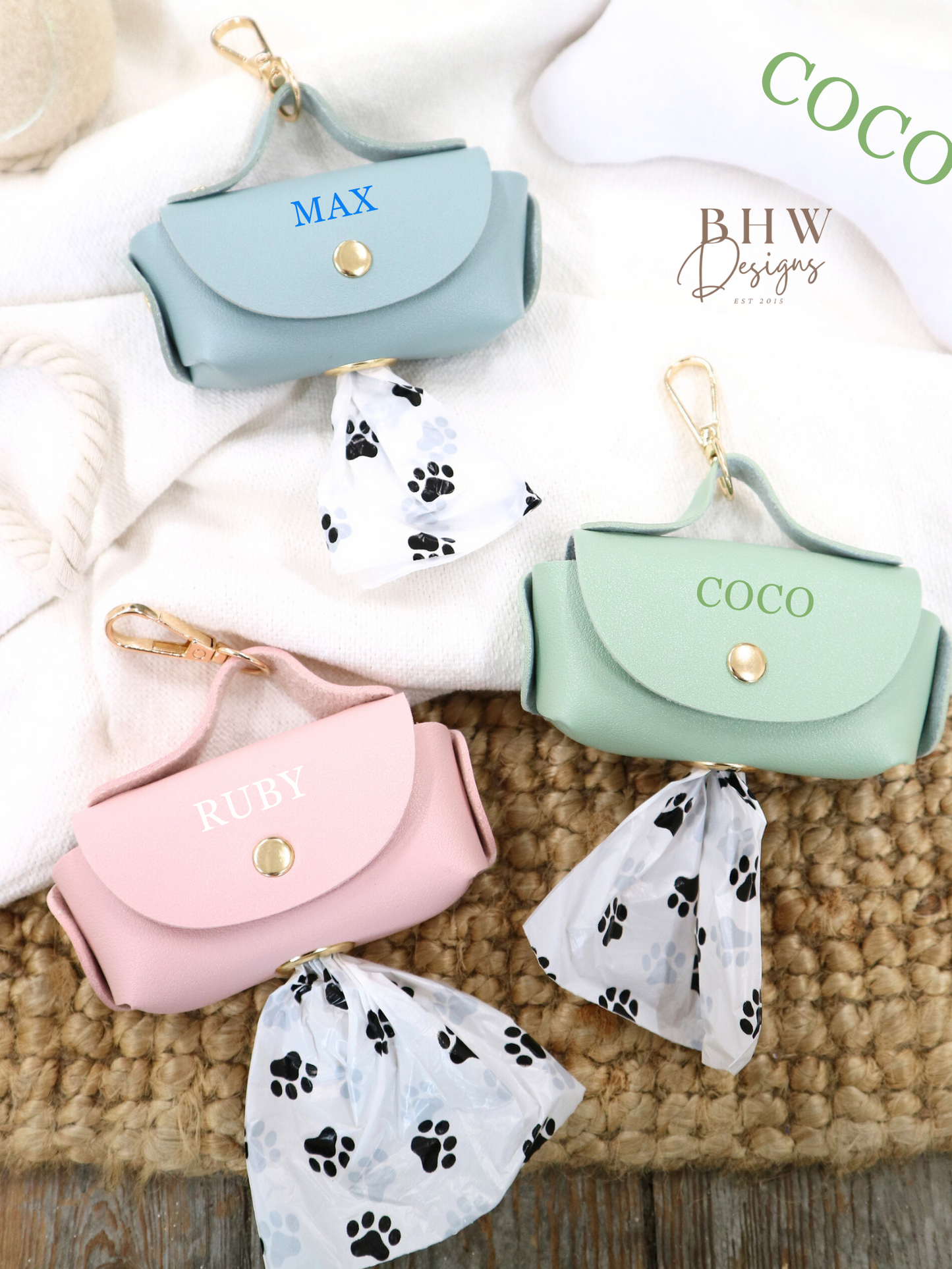 Personalised Dog Poop Bag Holder