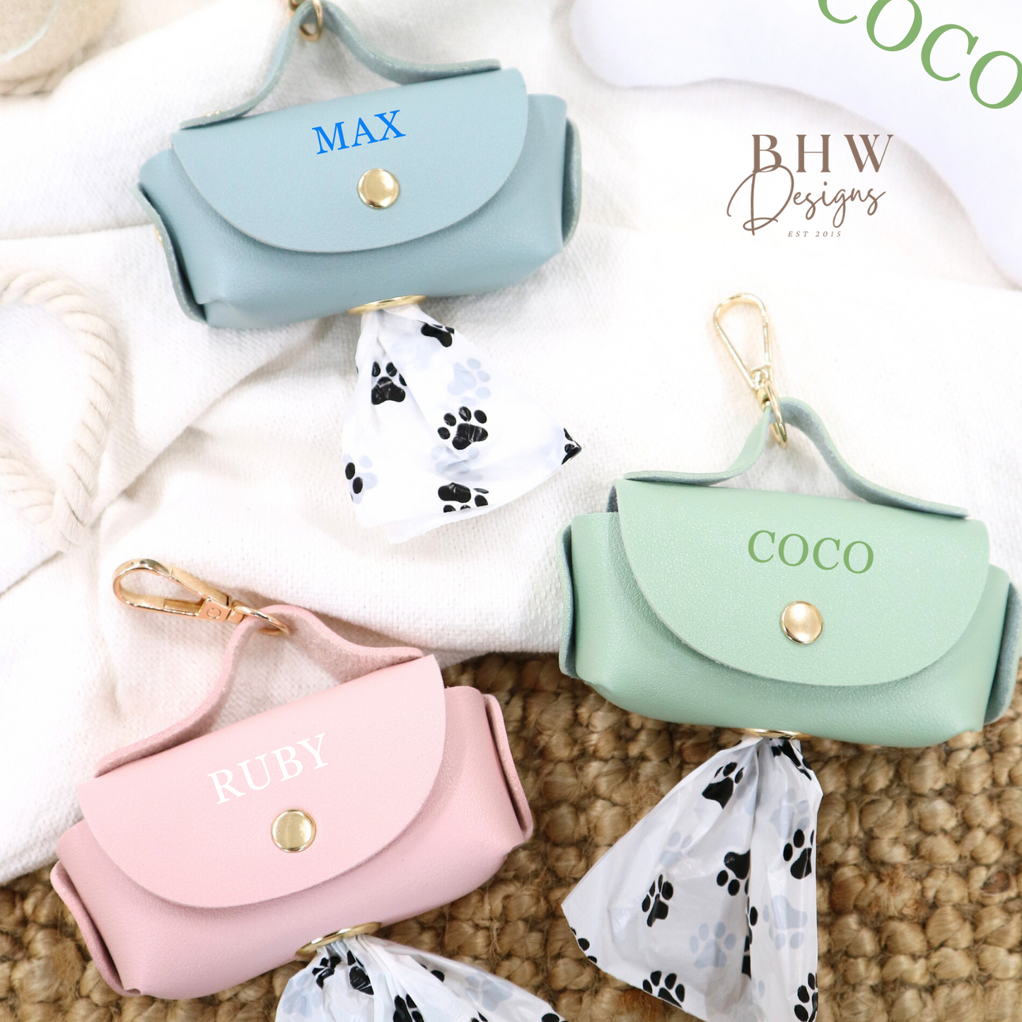 Personalised Dog Poop Bag Holder