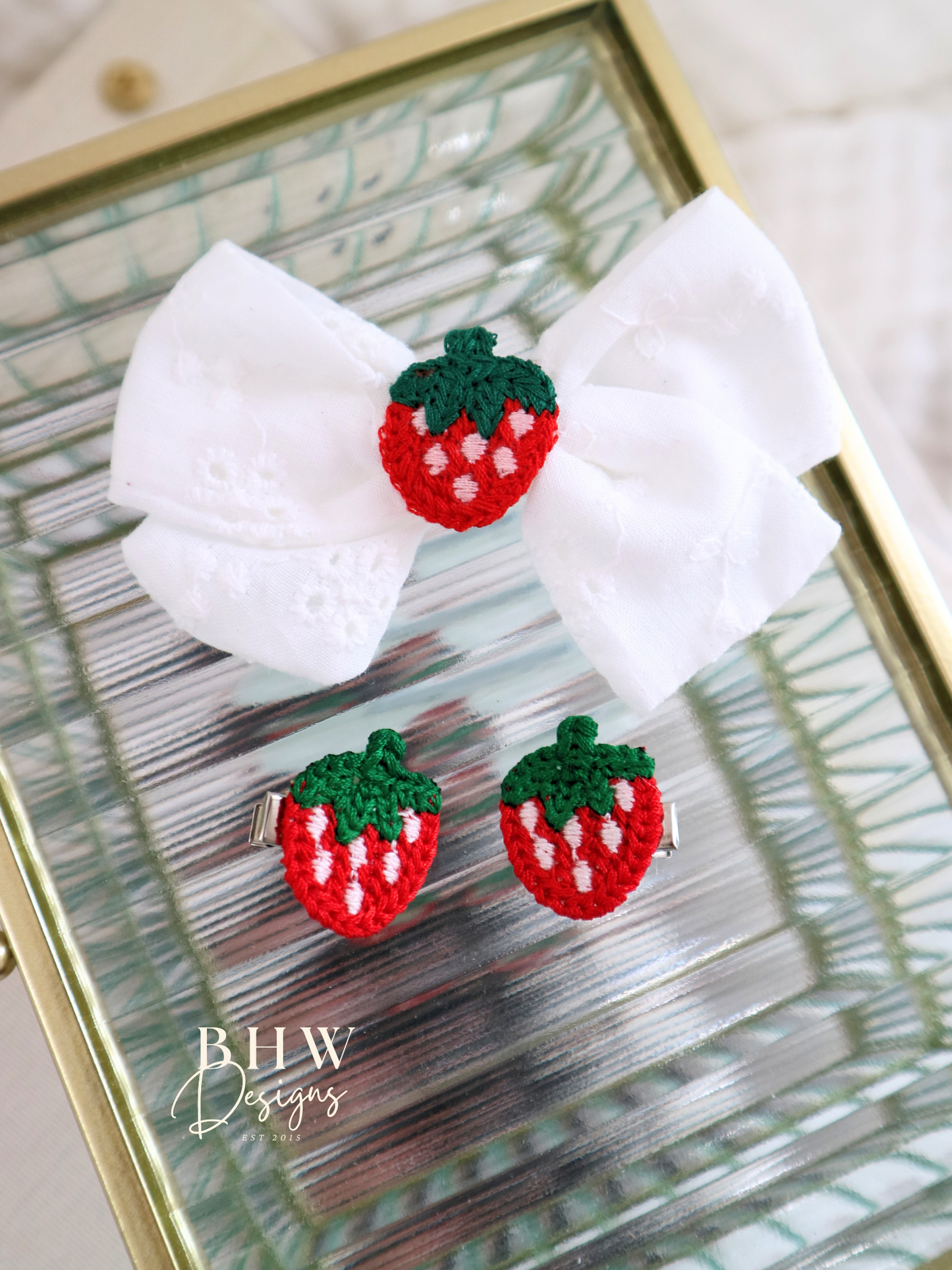 Girl's Strawberry Hair bow Set