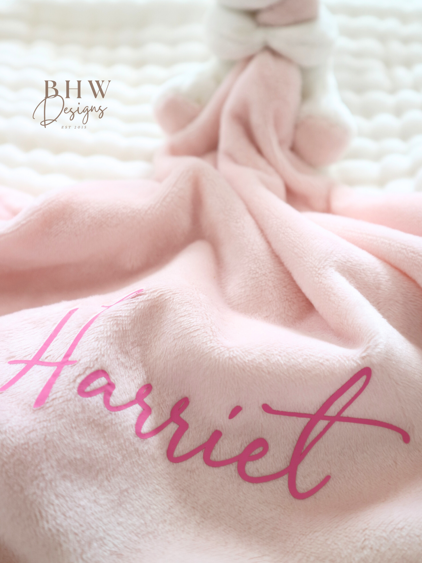 Personalised Bunny Rattle Comforter